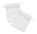 Bolsita blanca de organza con cordón